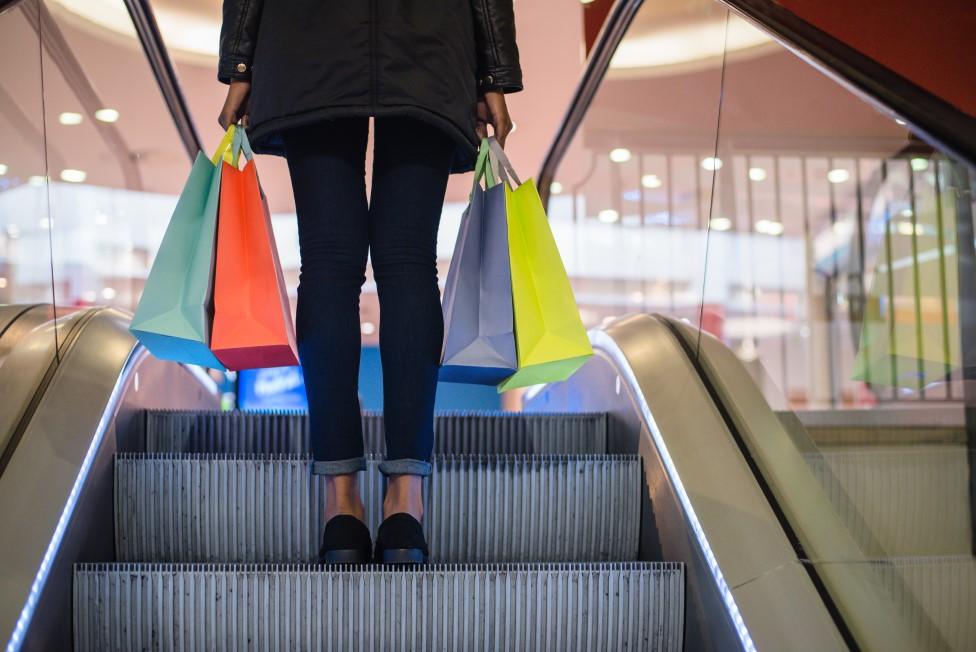 Shopper in a mall