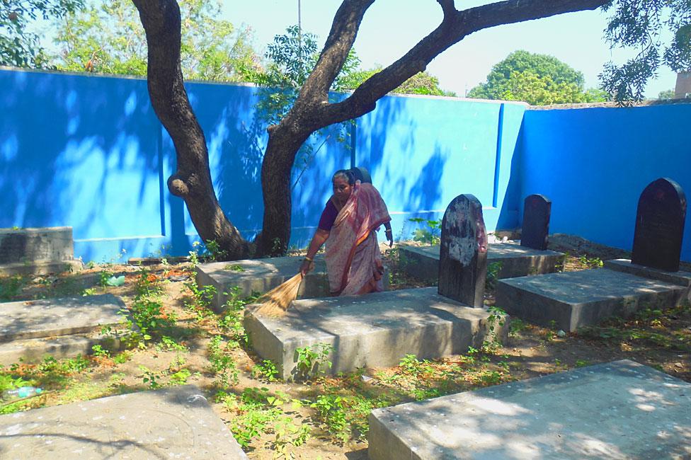 The cemetery in Chennai