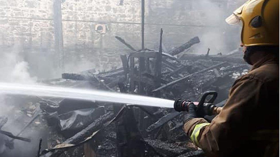 Fire at Crumlin Road courthouse