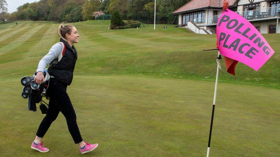 Golfer Julia Smith at the Merchants of Edinburgh Golf Club