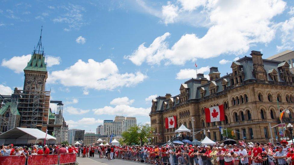 Canada Day celebrations at Parliament Hill on 1 July, 2019 in Ottawa, Canada