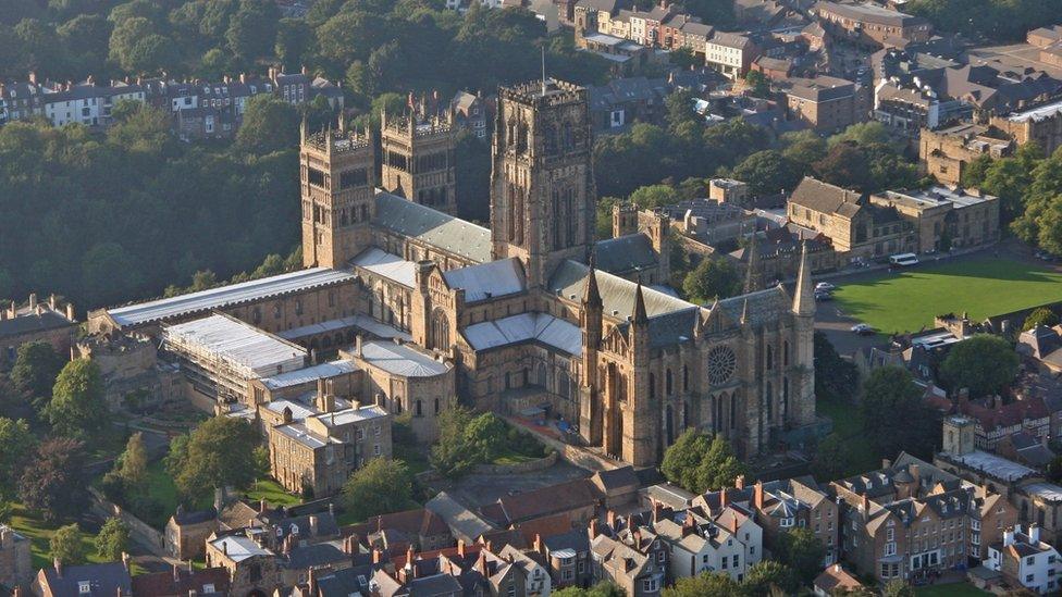 Aerial view of Durham Cathedral