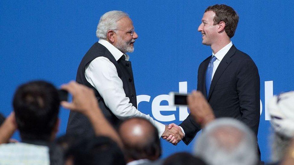 Mark Zuckerberg welcomed the Indian Prime Minister to Facebook's campus last year