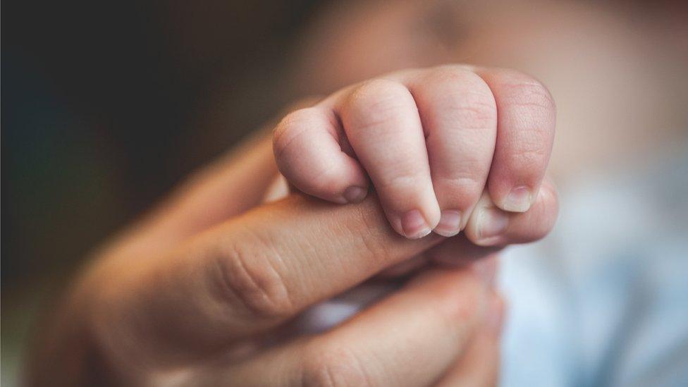 Newborn baby fingers