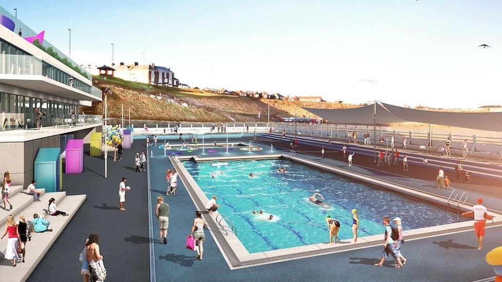 Artist's impression of restored pool