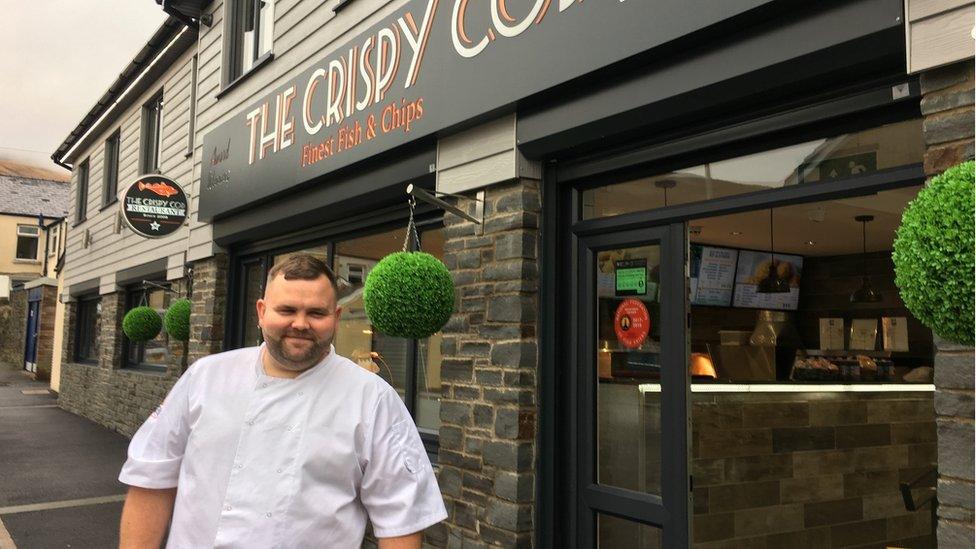 Matthew Williams outside the Crispy Cod