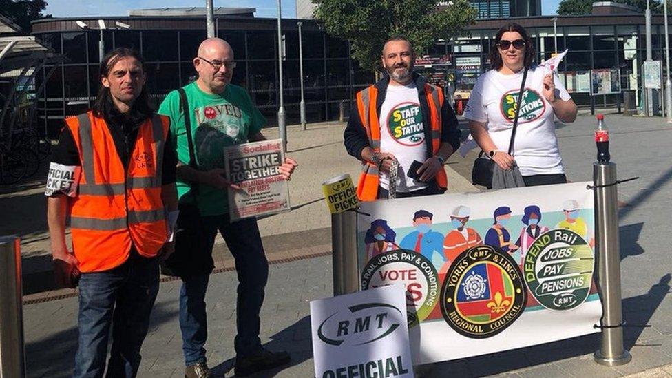 Picket line in Wakefield