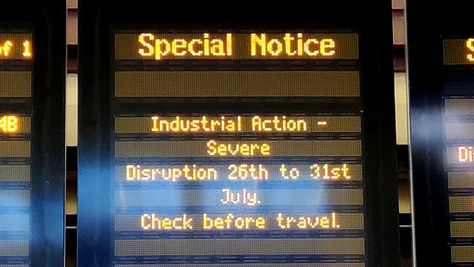 Cardiff Central train station departure board