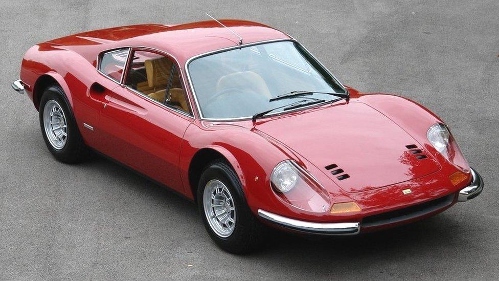 A 1973 "Chairs and Flares" Ferrari Dino in completed form