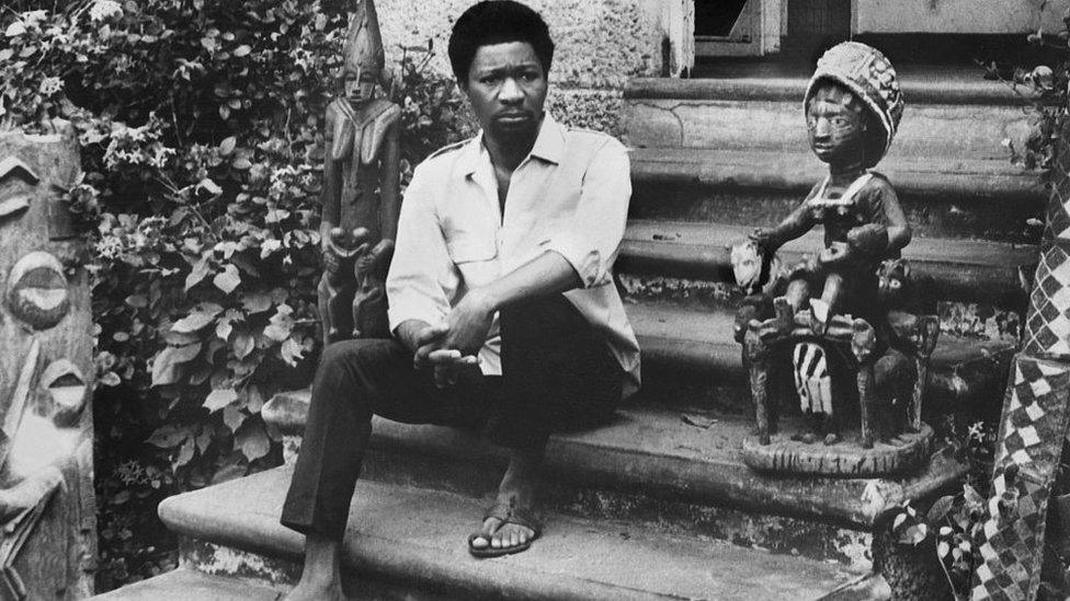 Old photo of Wole Soyinka