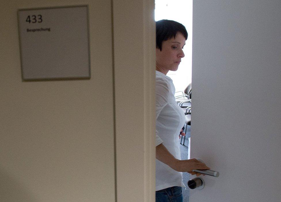 Frauke Petry in the state parliament of Baden-Wuerttemberg in Stuttgart, Germany, 6 July 2016