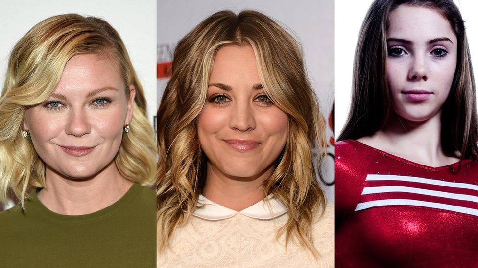 Kirsten Dunst, Kaley Cuoco and McKayla Maroney