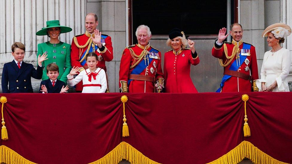 Royal Family on balcony