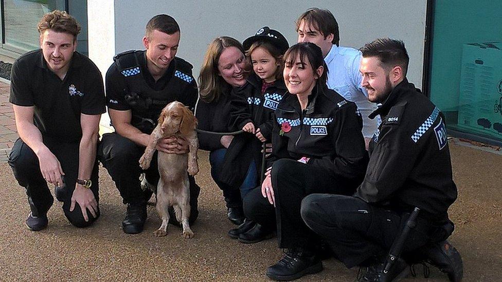 Suzie McCash receiving her bravery award