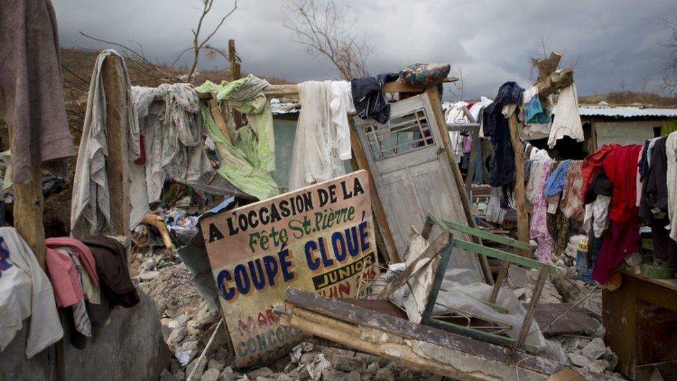 Hurricane destruction in Port-a-Piment