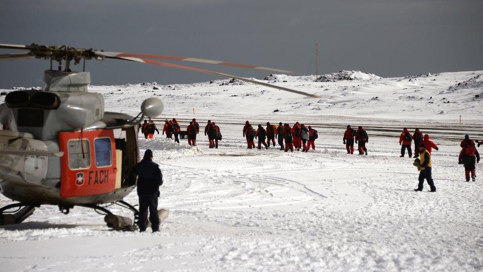 Scientists in Antarctica