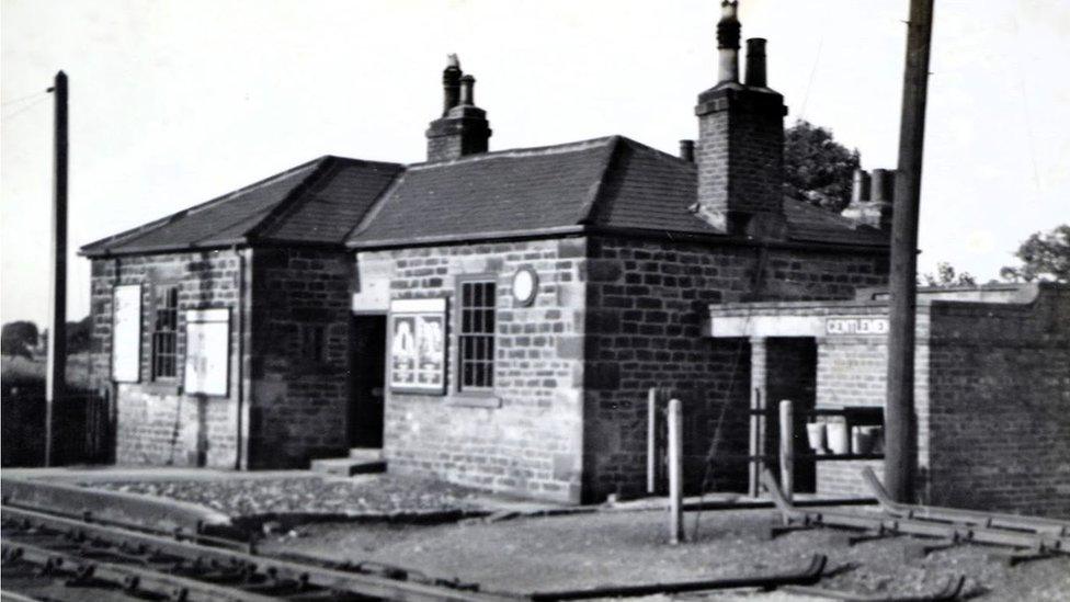 Heighington & Aycliffe Railway Station in County Durham., photographed in the 1920s -1930s.