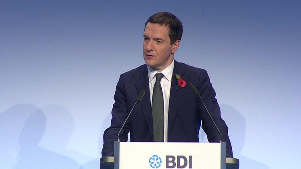 George Osborne speaking in Germany