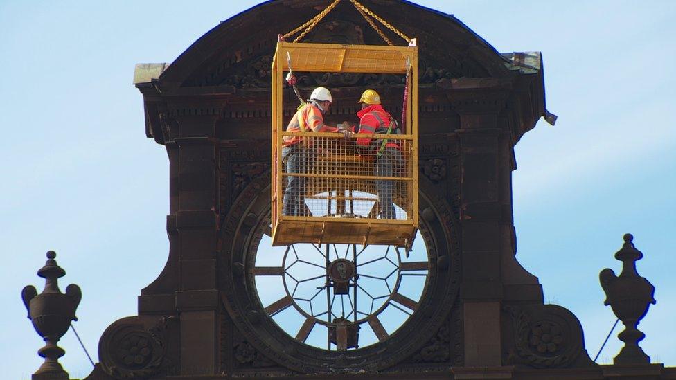 workmen at primark