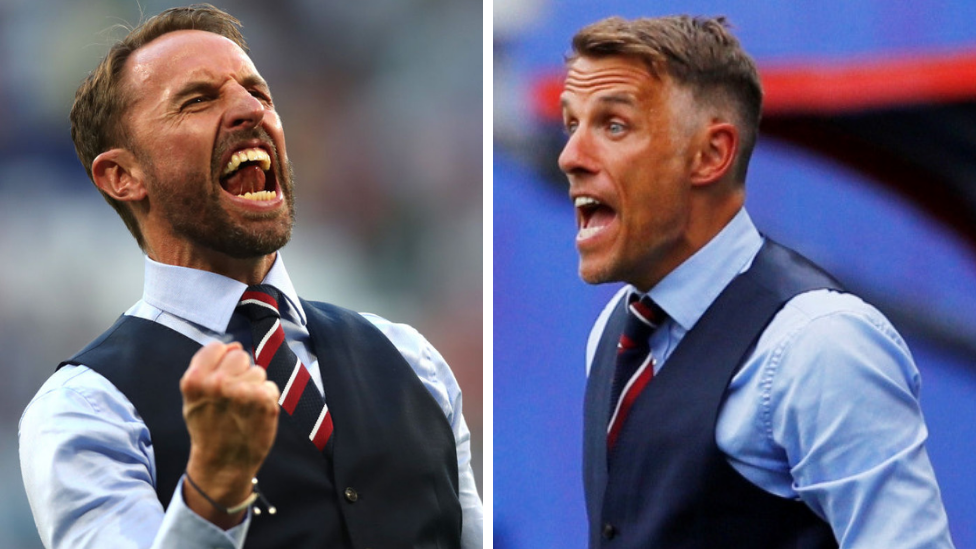 Gareth Southgate and Phil Neville