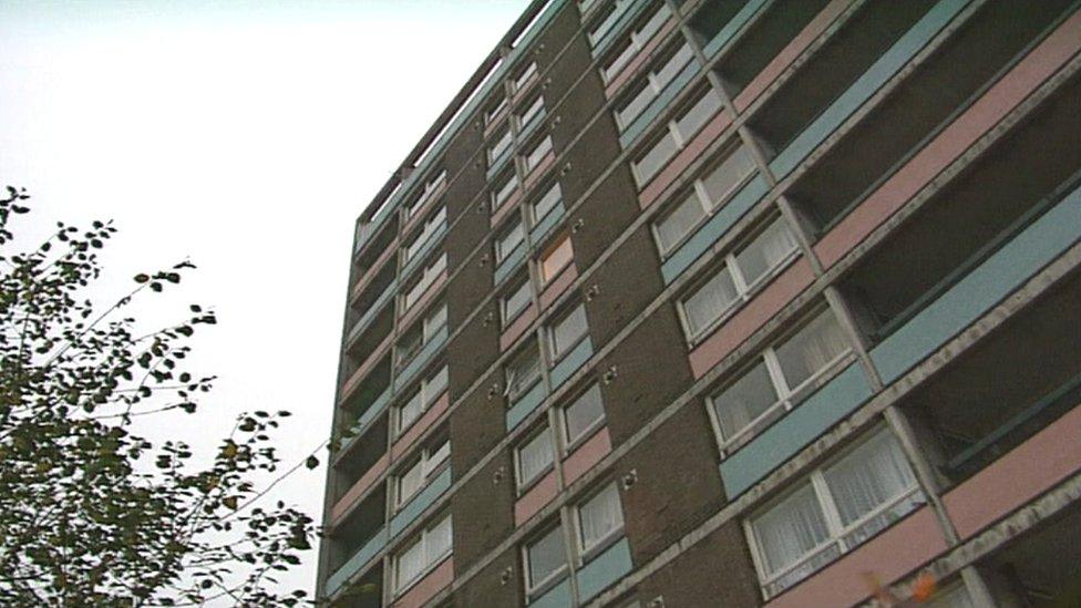 A tower block in Newport