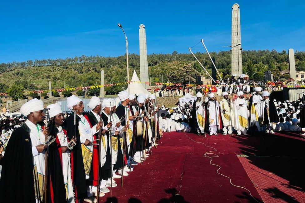 Priests praying