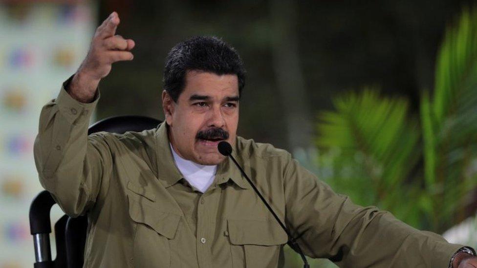 Venezuela's President Nicolas Maduro speaks during his weekly broadcast "Los Domingos con Maduro" (The Sundays with Maduro) in Caracas, Venezuela August 6, 2017