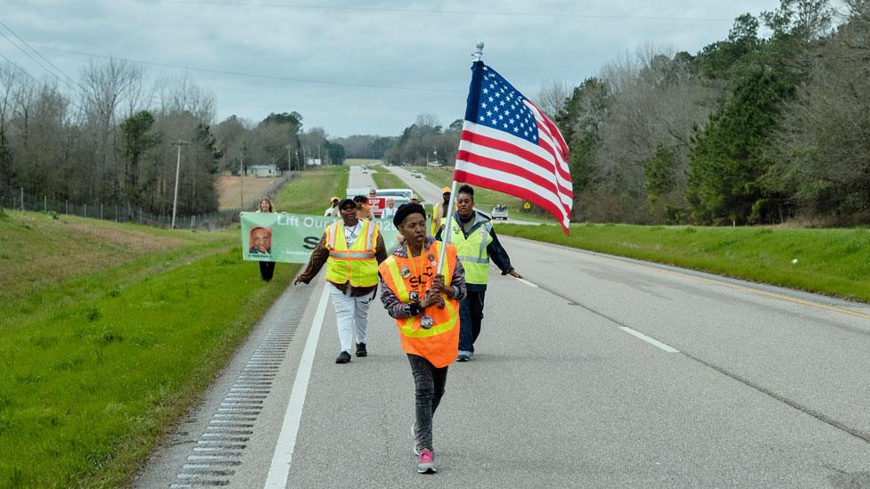 Re-enacting the Selma march