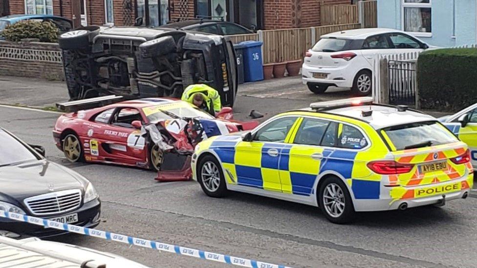 Two-vehicle collision in Lindbergh Road in Ipswich, Suffolk