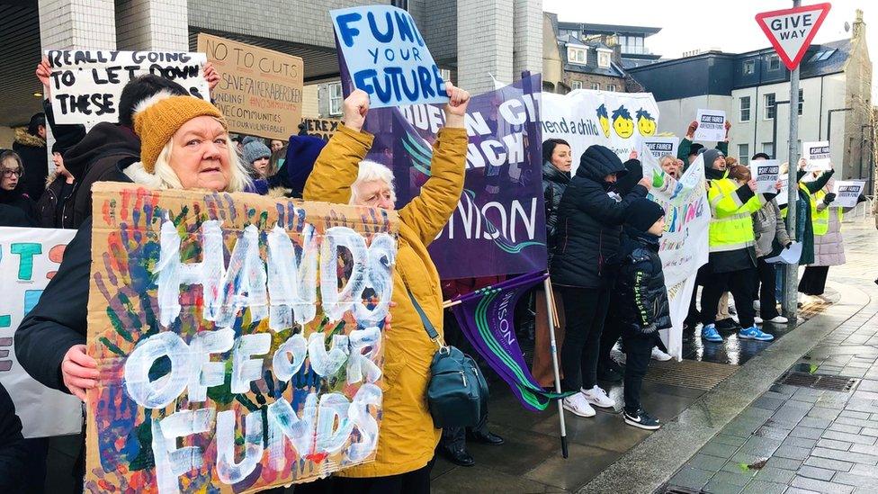 Protest in Aberdeen