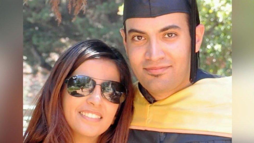 Areej Al-Sadhan and her brother at his graduation