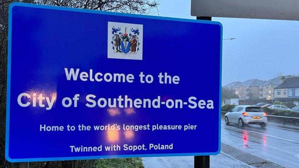 City of Southend road sign