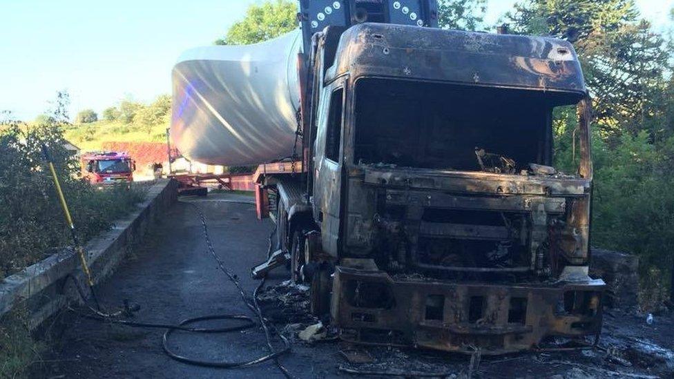 Lorry fire