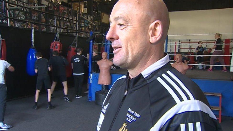 Mark Field in the boxing club