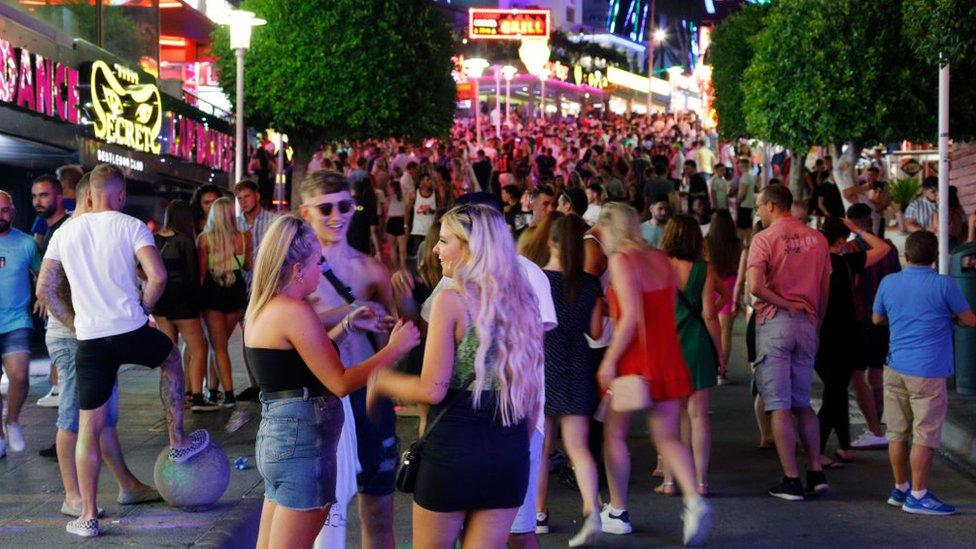 Crowds in Magaluf