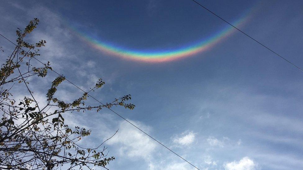 Upside down rainbow in Brighouse West Yorkshire