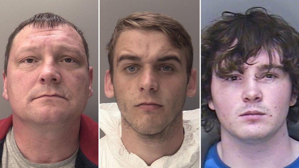 Ian Cramp, Jordan Kaye, and Joseph Westbury of the Manc Joey gang
