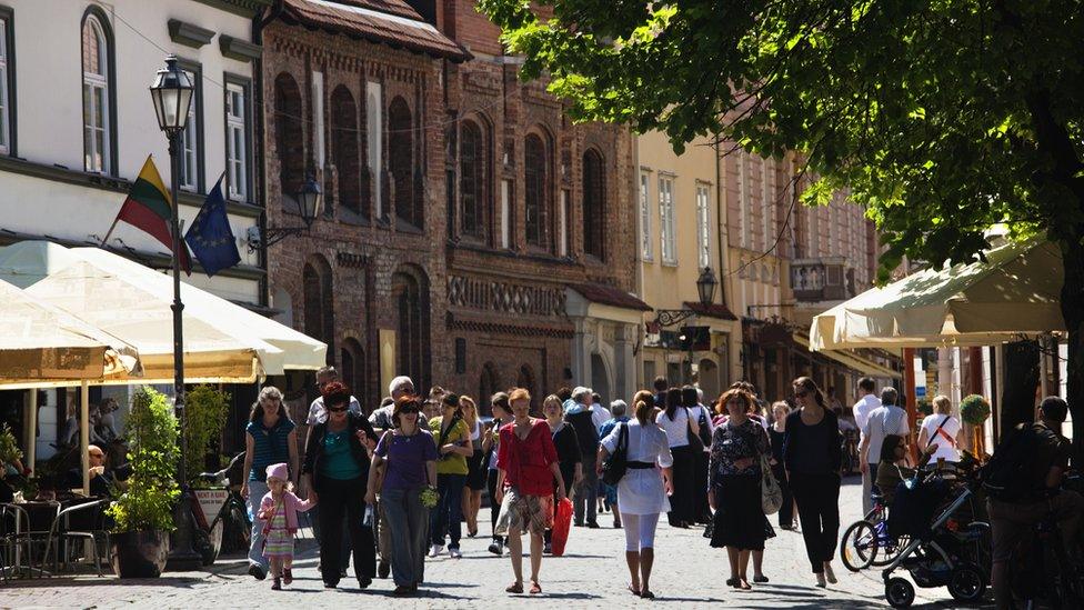 Street scene in Vilnius