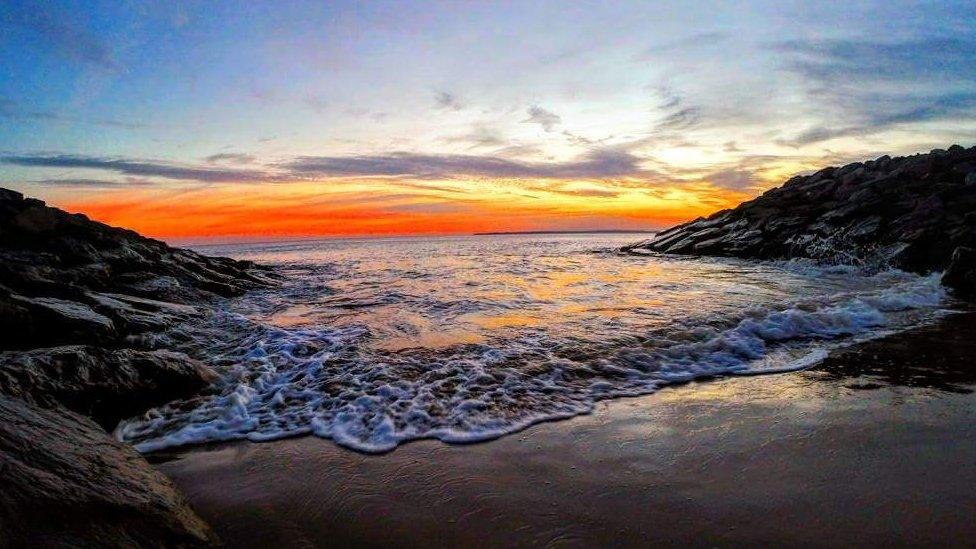 Sunset at Aberavon sea front