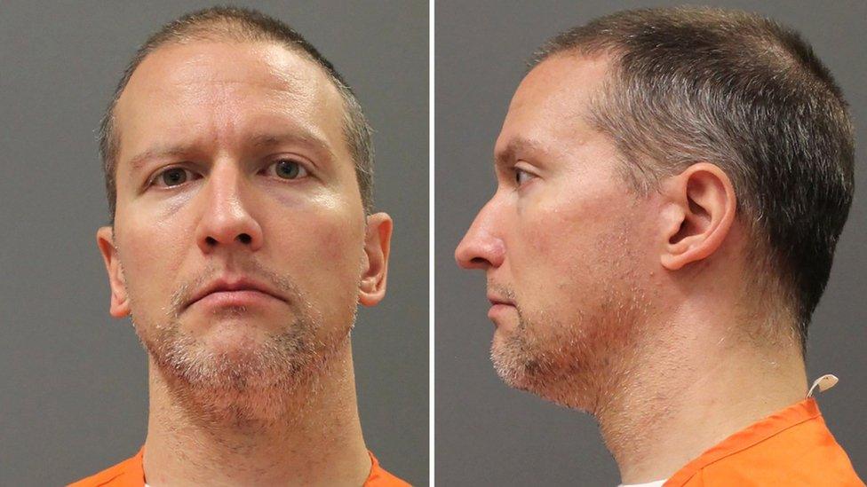 Former Minnesota police officer Derek Chauvin poses for an undated booking photograph taken after he was transferred from a county jail to a Minnesota Department of Corrections state facility