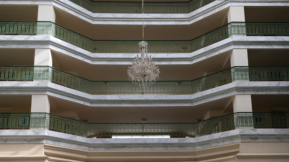 Ceiling of Marhaba hotel lobby