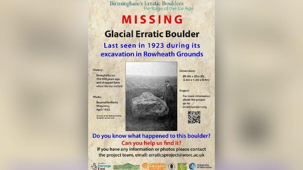 A missing poster put up in Rowheath Park