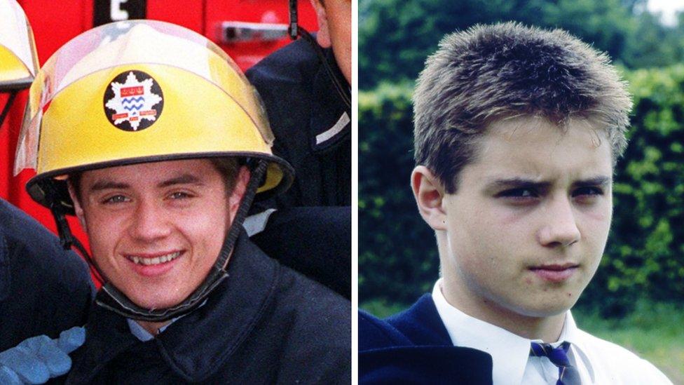 John Alford in London's Burning (l) and Grange Hill