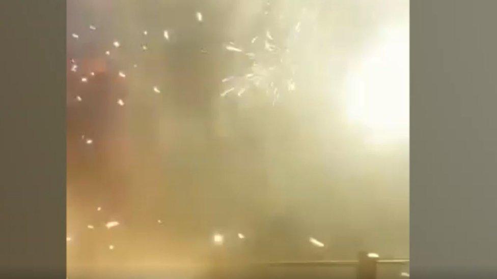 Fireworks exploding