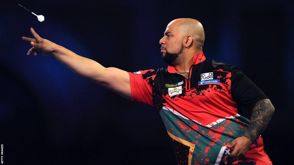 South African darts player Devon Petersen