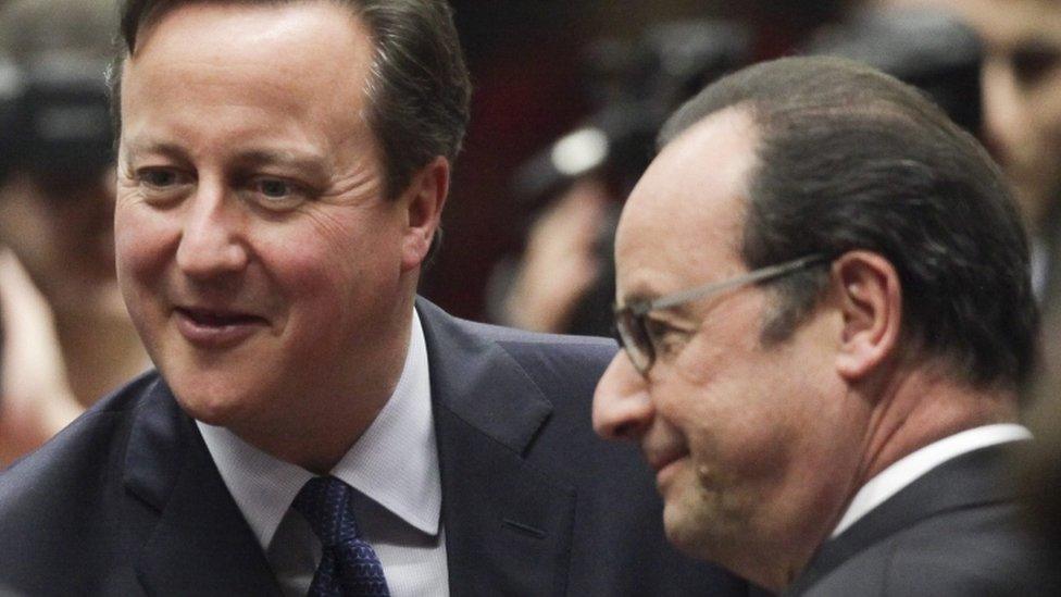 David Cameron and Francois Hollande