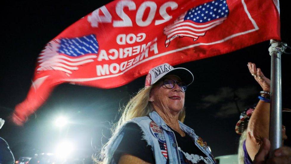 Trump fan at Mar a Lago