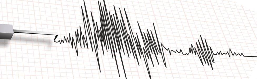 Close-up of a seismograph machine earthquake in vector format