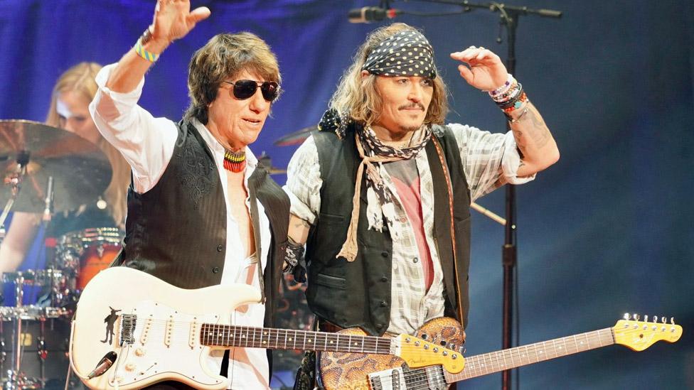 Jeff Beck and Johnny Depp at the Royal Albert Hall