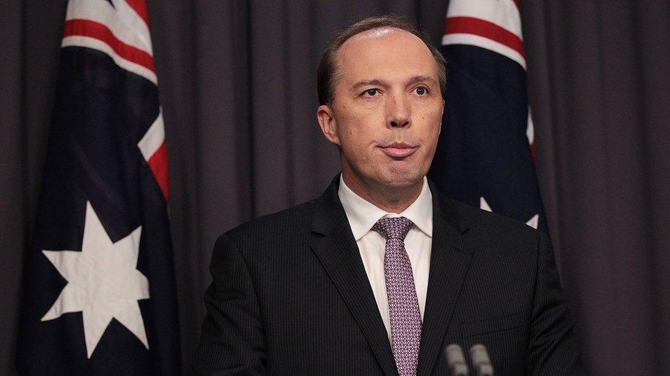 Australia's Minister for Immigration and Border Protection Peter Dutton